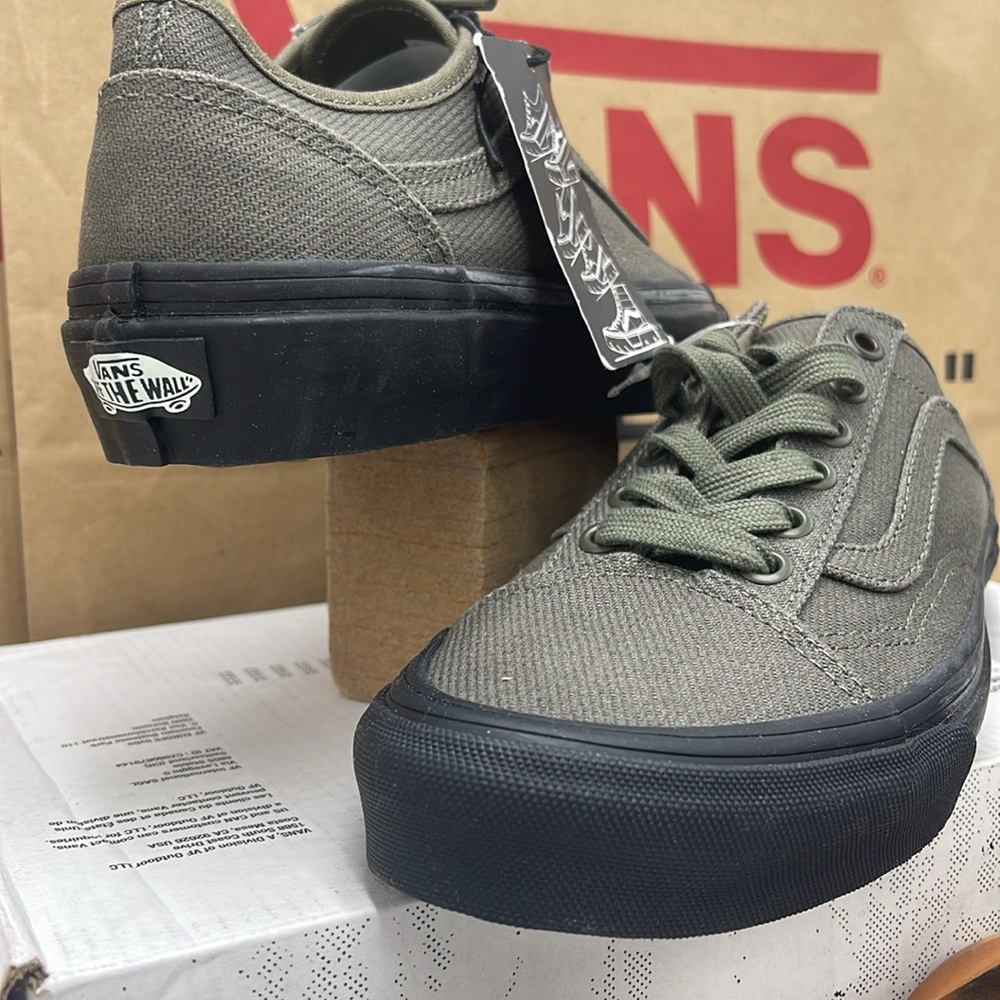 Vans WMNS Olive Green Sneakers Camouflage Old Skool Tapered Modular Grape Leaf - Picture 13 of 16
